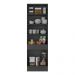 Paneleiro 2 Portas 62cm com Rodapé Veneza Multimóveis V2121 Preto/Branco