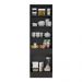 Paneleiro 2 Portas 62cm com Rodapé Veneza Multimóveis V2121 Preto/Dourado