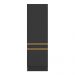 Paneleiro 2 Portas 62cm com Rodapé Veneza Multimóveis V2121 Preto/Dourado