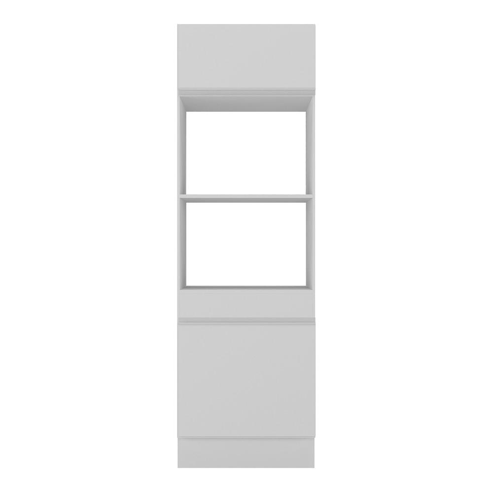 Paneleiro 2 Portas 63cm com Rodapé para Forno e Microondas Veneza Multimóveis V2116 Branco