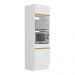 Paneleiro 2 Portas 63cm com Rodapé para Forno e Microondas Veneza Multimóveis V2116 Branco/Dourado