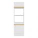 Paneleiro 2 Portas 63cm com Rodapé para Forno e Microondas Veneza Multimóveis V2116 Branco/Dourado