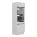 Paneleiro 2 Portas 63cm com Rodapé para Forno e Microondas Veneza Multimóveis V2116 Branco/Preto