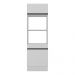 Paneleiro 2 Portas 63cm com Rodapé para Forno e Microondas Veneza Multimóveis V2116 Branco/Preto