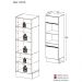 Paneleiro 2 Portas 63cm com Rodapé para Forno e Microondas Veneza Multimóveis V2116 Preto/Branco