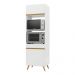 Paneleiro 2 Portas 63cm para Forno e Microondas Veneza Multimóveis V3679 Branco/Dourado