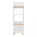 Paneleiro 2 Portas 63cm para Forno e Microondas Veneza Multimóveis V3679 Branco/Dourado