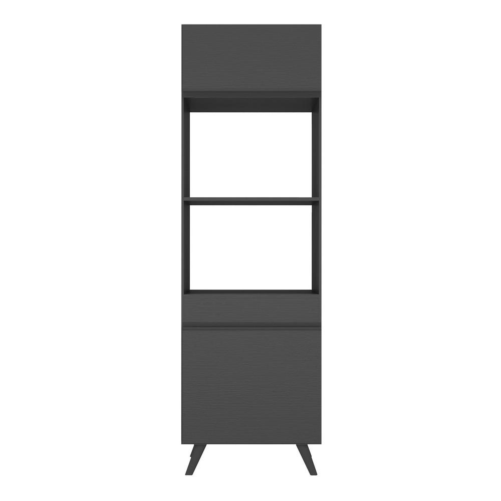 Paneleiro 2 Portas 63cm para Forno e Microondas Veneza Multimóveis V3679 Preto