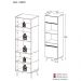 Paneleiro 2 Portas 63cm para Forno e Microondas Veneza Multimóveis V3679 Preto/Branco