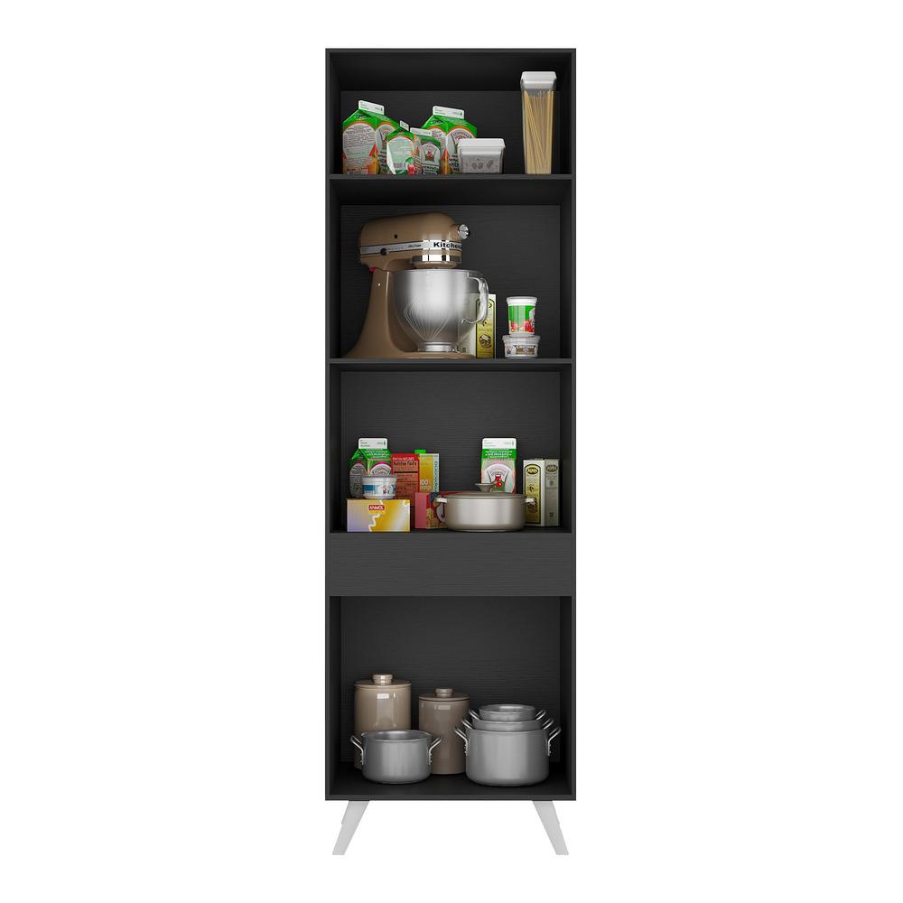Paneleiro 2 Portas Veneza Multimóveis MP3739.898 Preto/Branco