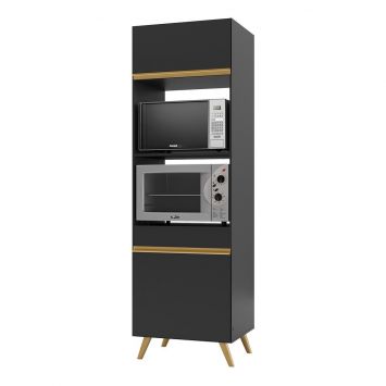 Paneleiro 2 Portas p/ Forno e Microondas Veneza GB Multimóveis Preta é boa?