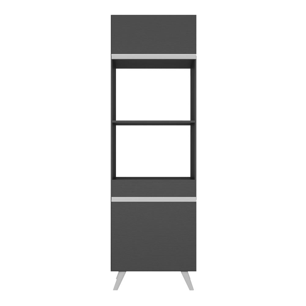 Paneleiro 2 Portas para Forno e Microondas Veneza Multimóveis MP3679.898 Preto/Branco