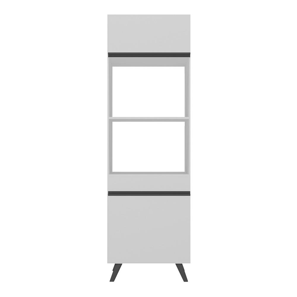 Paneleiro 2 Portas para Forno e Microondas Veneza Multimóveis MP3679.964 Branco/Preto