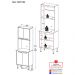Paneleiro 63cm 4 Portas para Micro-ondas Siena Multimóveis MP2182 Branco