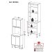 Paneleiro 63cm 4 Portas para Micro-ondas Xangai Multimóveis MP2245 Branco