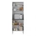 Paneleiro 63cm 4 Portas para Micro-ondas Xangai Multimóveis MP2245 Branco