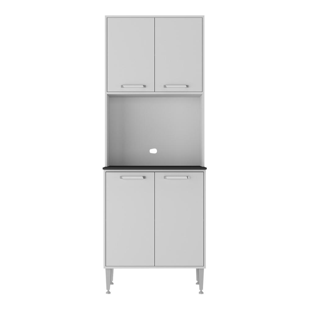Paneleiro 63cm 4 Portas para Micro-ondas Xangai Multimóveis MP2245 Branco