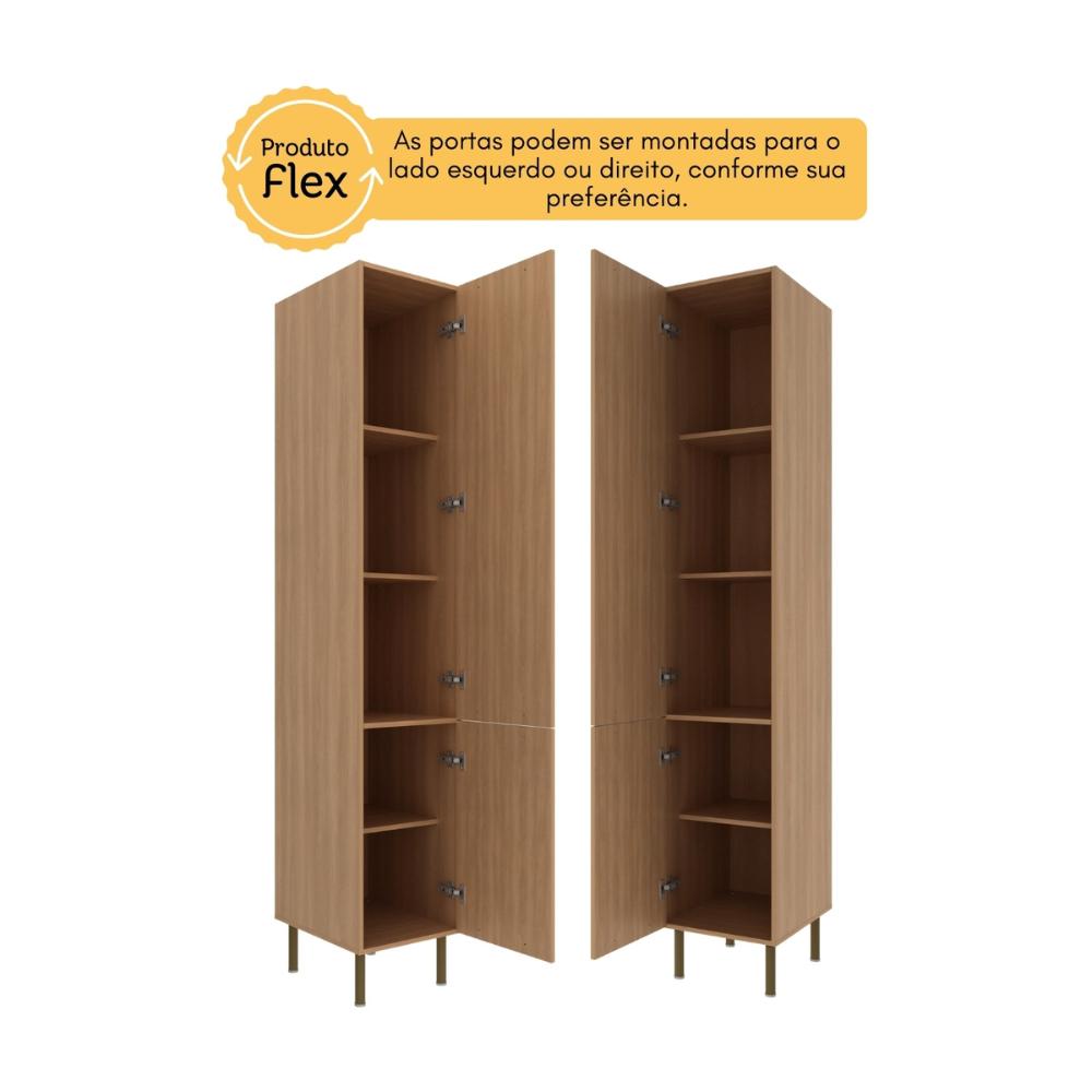 Paneleiro Armário de Cozinha com 2 Portas 40cm Multimóveis CR20413 Freijó