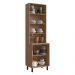 Paneleiro Cristaleira 65cm com Vidros e 4 Portas Havana Multimóveis CR20312 Rovere/Champanhe