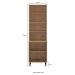 Paneleiro Cristaleira 65cm com Vidros e 4 Portas Havana Multimóveis CR20312 Rovere/Grafite