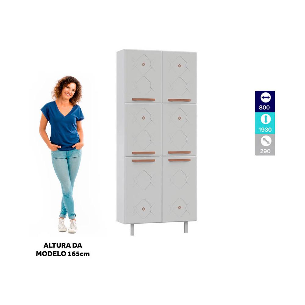 Paneleiro Duplo de Aço 80cm Regina Multimóveis CR6131 Branco