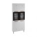 Paneleiro Duplo de Aço 80cm Regina Multimóveis Glass CR6133 Branco/Preto