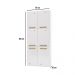 Paneleiro Duplo para Cozinha de Aço com 6 Portas 70cm Multimóveis CR20363 Branco