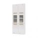 Paneleiro Duplo para Cozinha de Aço com Vidros 6 Portas Multimóveis CR20364 Branco