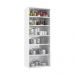 Paneleiro Duplo para Cozinha de Aço com Vidros 6 Portas Multimóveis CR20364 Branco