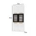 Paneleiro Duplo para Cozinha de Aço com Vidros 6 Portas Multimóveis CR20364 Branco/Preto