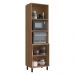 Paneleiro Torre Quente 65cm para Forno e Micro-ondas 4 Portas Havana Multimóveis CR20311 Rovere/Grafite