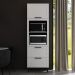 Paneleiro Torre Quente MDF para Forno/Micro-ondas 1 Porta 2 Gavetas 80cm Multimóveis CR20445 Branco