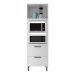 Paneleiro Torre Quente MDF para Forno/Micro-ondas 1 Porta 2 Gavetas 80cm Multimóveis CR20445 Branco