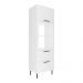 Paneleiro Torre Quente MDF para Forno/Micro-ondas 1 Porta 2 Gavetas 80cm Multimóveis CR20445 Branco