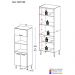Paneleiro Torre Quente para Forno e Microondas Paris Multimóveis MP2186 Rustic/Branco