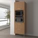 Paneleiro Torre Quente para Forno/Micro-ondas 1 Porta 2 Gavetas 80cm Multimóveis CR20443 Freijó