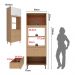Paneleiro Torre Quente para Forno/Micro-ondas 1 Porta 2 Gavetas 80cm Multimóveis CR20443 Freijó/Branco