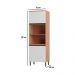 Paneleiro Torre Quente para Forno/Micro-ondas com 3 Portas Multimóveis CR20401 Freijó/Branco