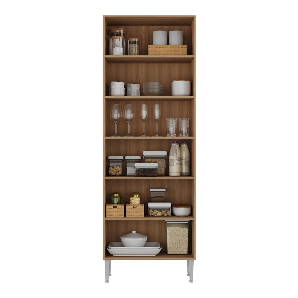 Paneleiro com 4 Portas Paris Multimóveis MP2185 Rustic/Branco