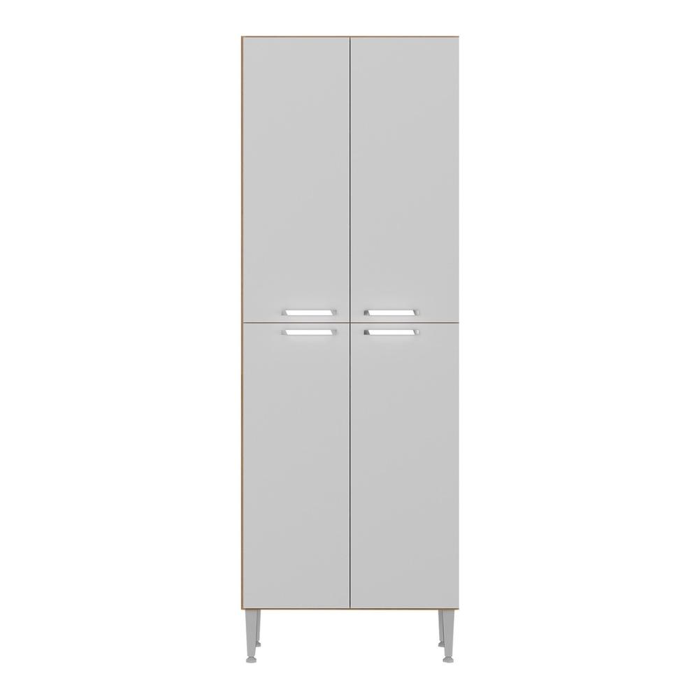 Paneleiro com 4 Portas Paris Multimóveis MP2185 Rustic/Branco