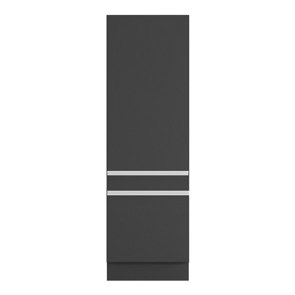 Paneleiro com Rodapé 2 Portas Veneza Multimóveis MP2119.898 Preto/Branco