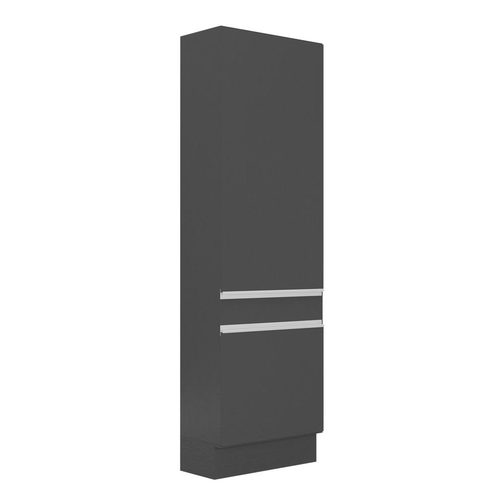 Paneleiro com Rodapé 2 Portas Veneza Multimóveis MP2121.898 Preto/Branco