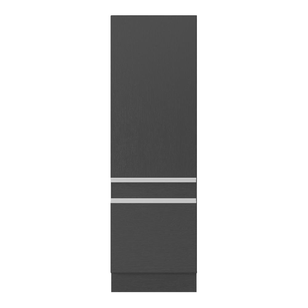 Paneleiro com Rodapé 2 Portas Veneza Multimóveis MP2121.898 Preto/Branco