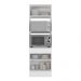 Paneleiro com Rodapé 2 Portas para Forno e Microondas Veneza GW Multimóveis MP2116 Branco