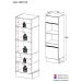 Paneleiro com Rodapé 2 Portas para Forno e Microondas Veneza Multimóveis MP2116.964 Branco/Preto