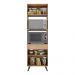 Paneleiro para Forno e Micro 2 Portas 62cm Lisboa Multimóveis MP2126 Rustic/Preto