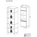 Paneleiro para Forno e Micro 2 Portas 62cm Lisboa Multimóveis MP2126 Rustic/Preto