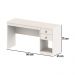 Penteadeira com 1 Porta com Espelho e 2 Gavetas 140cm Multimóveis CR35266 Branco