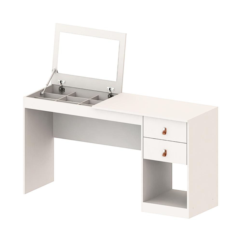 Penteadeira com 1 Porta com Espelho e 2 Gavetas 140cm Multimóveis CR35266 Branco