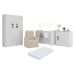 Quarto Completo com Colchão e Poltrona de Amamentação Pimpolho Multimóveis MP4091 Branco/Bege